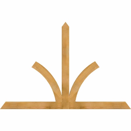 Ekena Millwork Richland Rough Sawn Timber Gable Bracket, Western Red Cedar, 72"W x 48"H x 2"D x 4"F, 16/12 Pitch GBW072X48X0204RIC00RWR